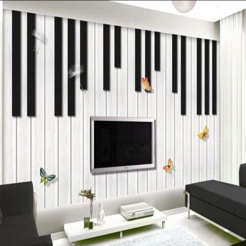 Custom mural 3D cartoon music notes large mural kindergarten school music room children room wallpaper mural