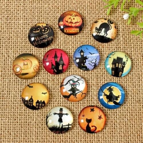 DIY Halloween Mosaic Glass Interchangeable Crystal Glass Mosaic Multi Color Buttons