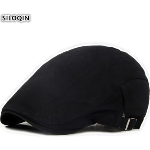 SILOQIN Winter Retro Womens Knit Hat Warm Cotton Yarn Berets For Men Women Adjustable Size Simple Vintage Mens Tongue Cap