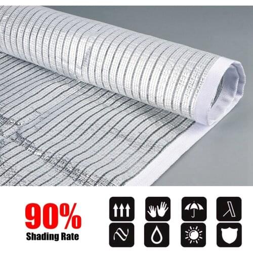 90% New Aluminum Foil Sun Shade Sails Rooftop Sun Shading Net Car Shed Outdoor Beach Camping Sun Sailing Shelter Patio Sunshade