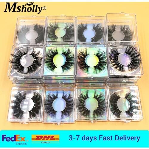 5D Mink Eyelashes Packaging Boxes Wholesale 25MM 3D Dramatic Long Mink Lashes Cruelty Free 8D False Eyelash Makeup Tools Bulk