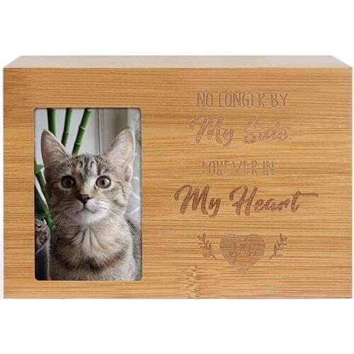 Cremation Pet Urn, Engraved Dog Cat Ashes, Pet urn for dogs cats, Keepsake Wood Box, Memorial, Personalized Photo, Pet Loss Gift