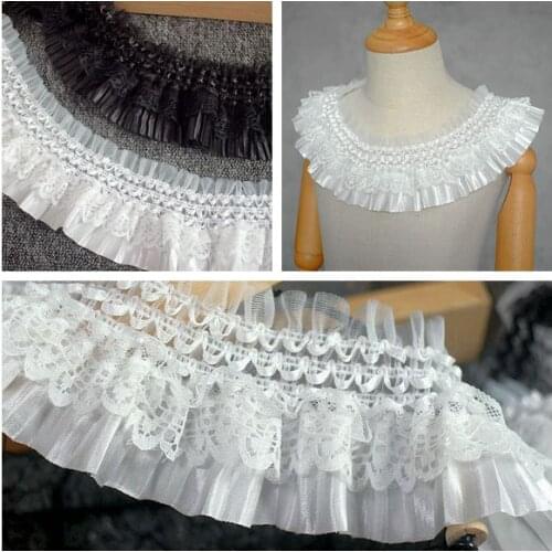 High Quality Korean-Style Stretch Lace Handmade DIY Accessories Pleated Skirt Curtain Bed Baby Clothes Decoration