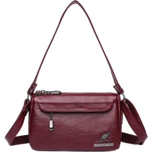 2 Layers Designe Sac Small Capacity Shoulder Crossbody Bags for Women 2021 Mini Hand Bag Soft Leather Luxury Handbags and Purses