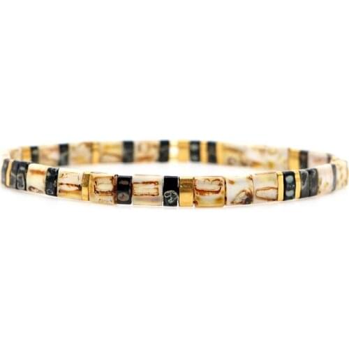 Womens Bohemian Beach Style Bracelets Fashion Female Summer Charm Jewelry Hand-Made Beaded Bracelet Bangle 27 Colors Available