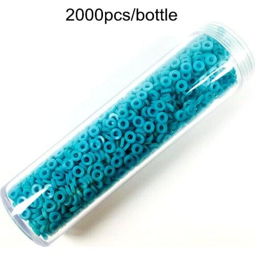 1Bottle/2000pcs Dental Orthodontic Separator Elastic Rubber Bands Ties Blue Color