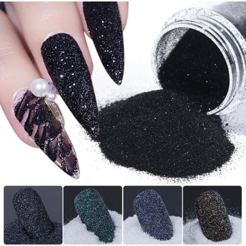 1 Box Nail Art Sugar Powder Black White Dipping Powder Dust Nail Art Pigment Glitter Laser Sequin Decoration Manicure JIMN-1
