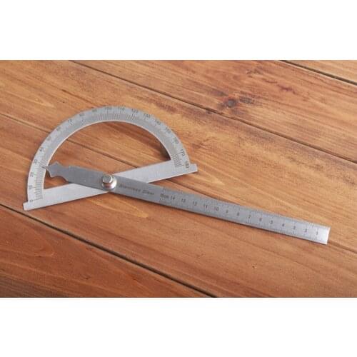 150MM 180 degree Stainless steel protractor woodworker goniometer angle square gauge tool angle metric