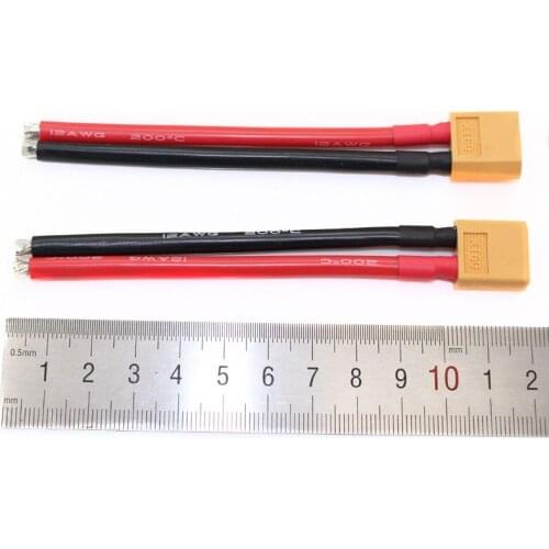 2Pcs /Lot high performance hot selling XT60 male Connector in 12AWG Soft Silicone Wire Cable for RC Lipo Battery