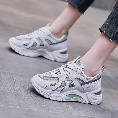 2021 Spring New Clunky Sneakers for Women Breathable All-Match Sneakers Female Students Street Snap Sneakers Womens Shoes