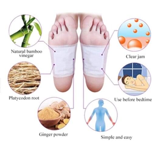 50pcs Wormwood Foot Care Patch Cleansing Foot Pads for Health Sleeping Stress Relief Ginger can CSV