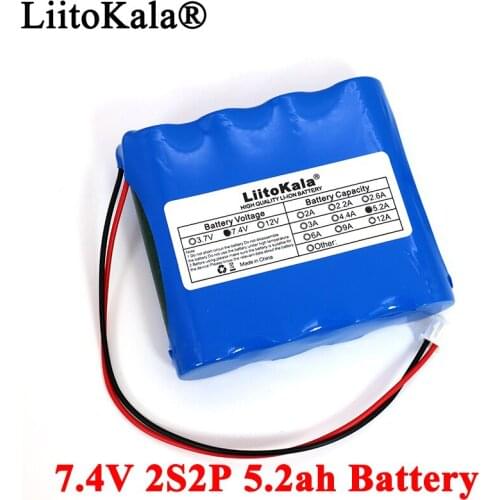7.4V 18650 Lithium Battery Pack 2S2P 5.2ah Fishing LED Light Bluetooth Speaker 8.4V Emergency DIY batteries with PCB