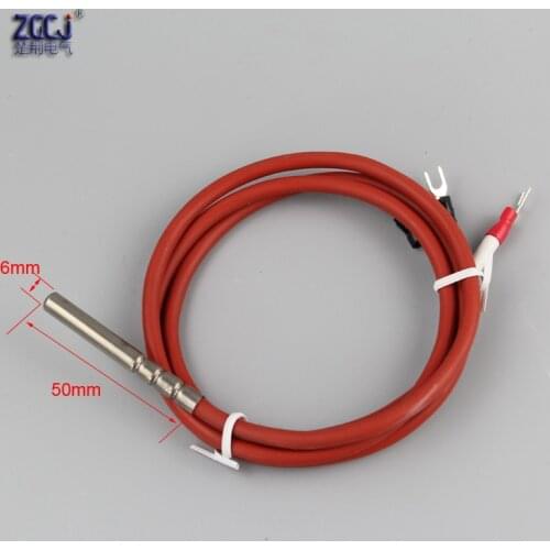 -50~120 centigrade silicon cable PT100 thermocouple waterproof high temperature thermocouple temperature sensor