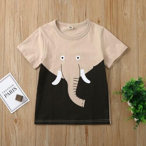 Toddler Kids Baby Boys Girl T-shirts Fashion Summer Short Sleeve Cartoon Animal T-shirt Tops Tee Clothes Vestidos De Verano