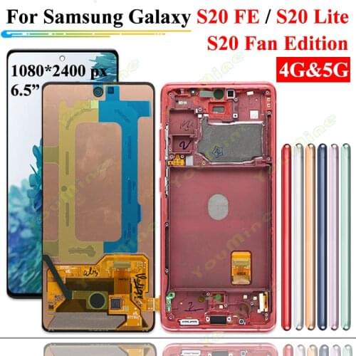 For Samsung Galaxy S20 FE LCD Display G781B G780 Touch Screen Digitizer Assembly For Samsung S20 Fan Edition LCD S20 Lite