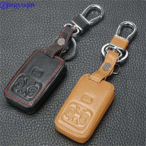 Jingyuqin 5-button remote control leather car styling key protector for Toyota Alpha