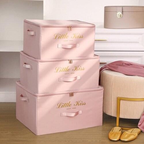 2pc Large Capacity Organizer Box for Clothes Wardrobe Organizer Storage Box with Lid Clothes Quilt XL Storage Dressing Organizer