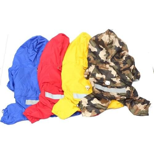 Hot Pet Dog Rain Coat Clothes Dog Puppy Casual Dog Raincoat Waterproof Jacket Costumes XS-XXL 4 color Pet Supplies drop shipping