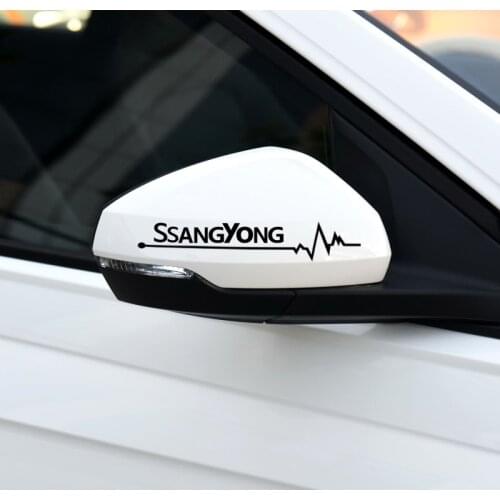 Car Sticker Cover Scratches Rearview Mirror Decal For Ssangyong kyron rexton korando actyon