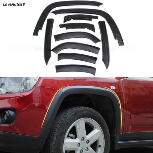 For Jeep Compass 2008-2010 2011-2015 Car Wheel Eyebrow Trim Rubbing Bumper strip Decorative stickers Car Accessories