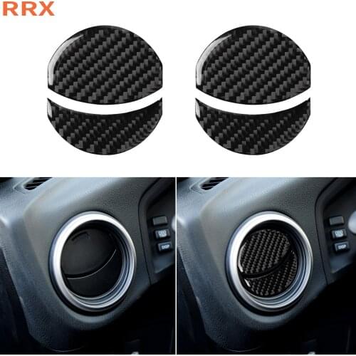 For Toyota 86 For Subaru BRZ 2013-2020 Carbon Fiber Center Air Vent Stickers Air Conditioning Outlet Trim Car Accessories