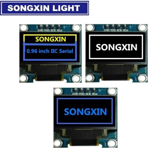 NEW 100pcs 0.96 inch IIC Serial White/Blue/Yellow OLED Display Module 128X64 I2C SSD1306 12864 LCD Screen Board for Arduino 4PIN
