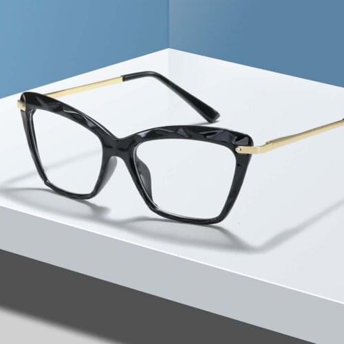 Chic Fashion Eyeglasses Frame For Women Cutting Surface Optical Eyewear Holder Can Be Equipped With Myopia Glasses