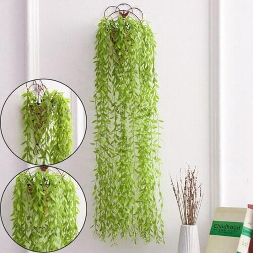 Dropship 100cm Artificial Hanging Flower Plant Fake Vine Willow Wicker Rattan Flowers Artificial Hanging Home Wedding Wall Decor