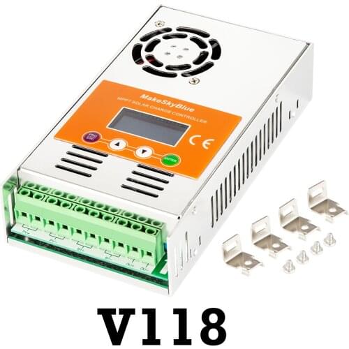 MakeSkyBlue MPPT Solar Charge Controller 30A 40A 50A 60A Version V118 LCD Display for 12V 24V 36V 48V DC Battery Regulator