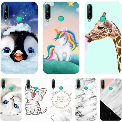 Silicon Case For HONOR 9C Case 6.39" Soft Tpu Phone Cover On Huawei Honor 9C 9 C AKA-L29 Back Bag Coque Bumper Cat Tiger Fower