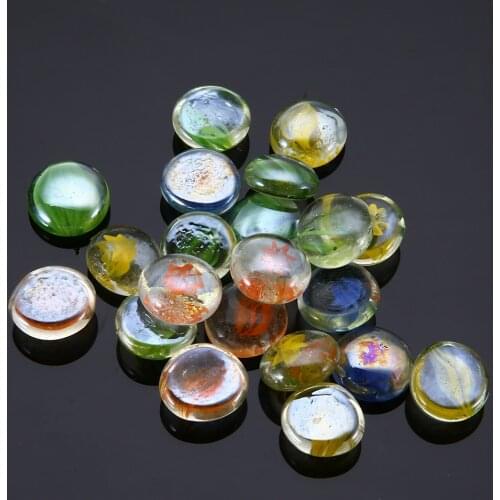 100g/20pcs Mosaic Glass Bead Mixed Color Tiles Beautiful Jewelry Filler for Vase Flower Pots Aquarium Home Decoration