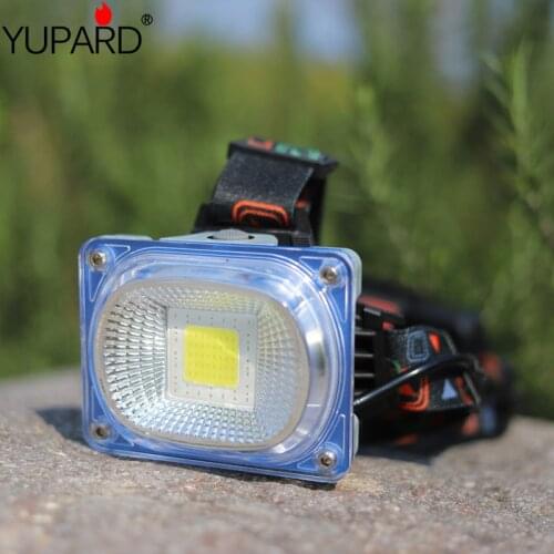 Outdoor camping Portable COB LED Headlamp USB charging Blu-ray Fishing Red light warning headlights flashlight