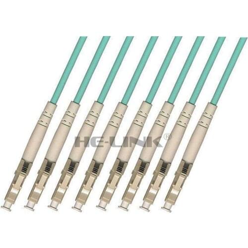 LODFIBER 200M LC-LC Outdoor Armored 10G OM3 MM 8 Strands Fiber Optic Cable Patch Cord