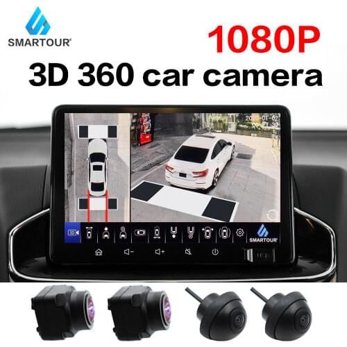 360 Degree Birds Eye View Camera System Waterproof Seamless 4 CH Parking Camera DVR All Round HD 1080P For Car Android Player
