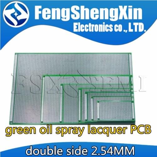 1pcs panel Universal Board double side 2.54MM green oil spray lacquer 10x22 12x18 13x25 15x20 18x30 20x30 30x40cm 10*22 12*18cm
