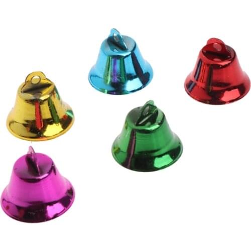 10PCS Multi-Color Pet Bird Bells Wind Chimes For Parrot Toy DIY Stainless Steel E8BD