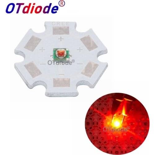 10-100PCS Original Cree XPE XP-E R3 1-3W 3535 red LED Emitter Diode Red 620-625nm LED Plant Grow emitter with 20 16mm heatsink