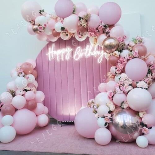 144Pcs Rose Gold Foil Balloons Garland Arch Kit For Wedding Bridal Kids Baby Shower Birthday Party Decoration Ballons Inflator