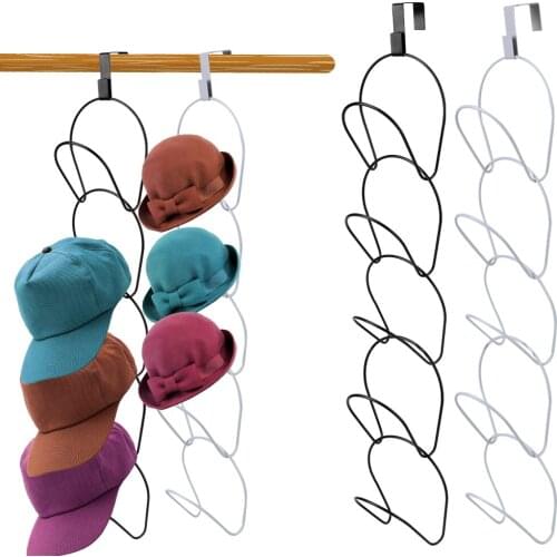 5PCS/Set Hat Holder Rack Baseball Cap Rack Door Closet Hanger Holder Scarf Bag Hooks Home Organizer Storage Round Storage Shelf