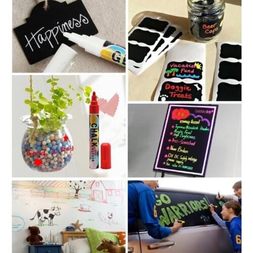 8 Colors Liquid Chalk Markers Set Erasable Chalkboard Pen Erasable for