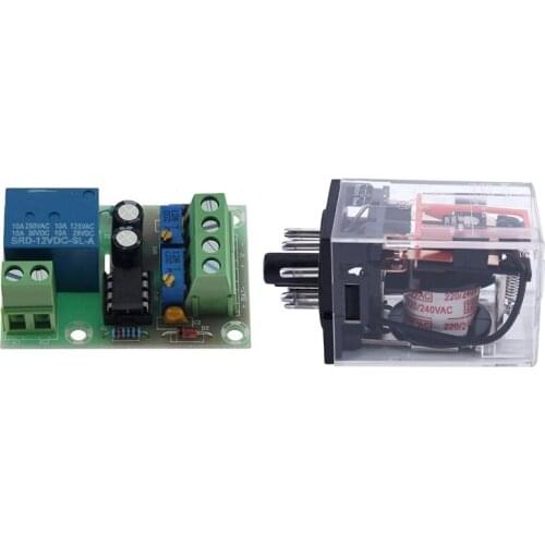 AC 220V/230V Coil Voltage PCB Power Relay & XH-M601 12V Battery Smart Power Supply Control Board