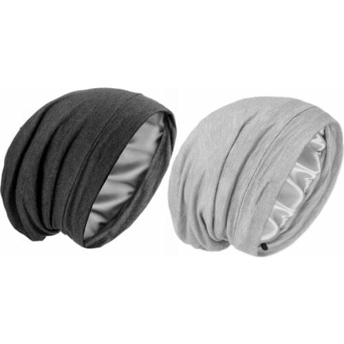 Satin Silk Lining Hairdressing Sleep Breathable Cap Lazy Wind Hair Protection Patient Adjustable Care Cap