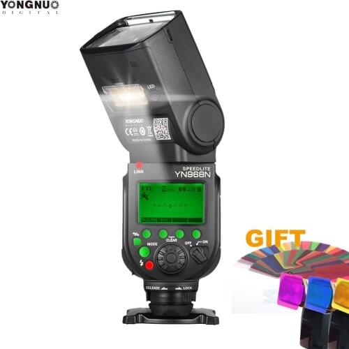 YONGNUO YN968N Wireless TTL 1/8000 HSS Flash Speedlite with LED Light for Nikon DSLR D3200 D5200 D5500 D7200 D700 D800 D90 GIFT