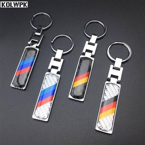 5PCS NEW carbon fibre Keychain Keyring for For BMW M Power 1 2 3 5 7 series X1 X3 X4 X5 X6 E90 F10 M1 M3 M5 F20 F30 car styling