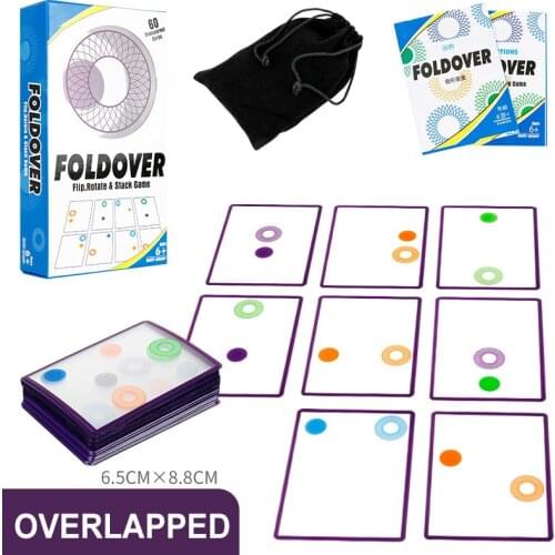 Kids Overlapping Swish Transparent Card Spatial Logical Puzzle Table Games Spatial Logical Training Toy Parent-child Intelligent