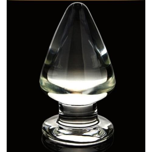 Diameter 6cm Conical glass anal pump adult gay sex toys products for men women sexo anal plug glass butt plug sex toy buttplug