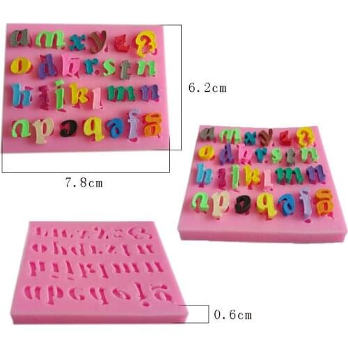 DIY Letter soap Silicone mold Shape Chocolate Candy Non-stick Fondant cake decoration Candle Bake tool Gift