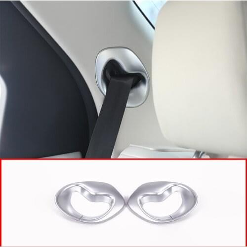 For Land Rover Discovery 5 2017 Car Interior ABS The Second Row Seat Safety Belt Cover Trim Accessories