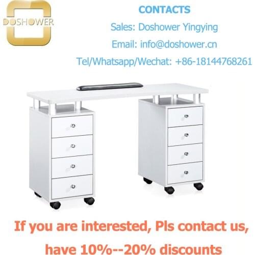 Doshower DS-1070 salon modern manicure table with nail table wooden for nail manicure table