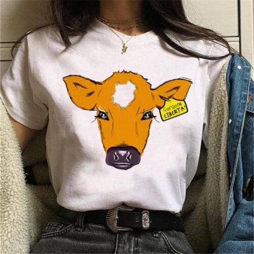 Summer New Hot Sale Tees Short Sleeve Print Clothing Womens T-Shirts Harajuku Style Graphic Clothes Womens Tops